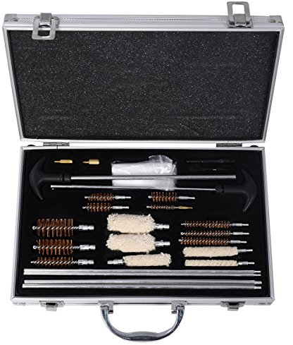 RELAX4LIFE Kit de Nettoyage Arme et Pistolet 103pcs, Mallette de Transport Entretien, Outils De Nettoyage pour Armes à Feu, Fusil, Carabine, Petit Calibre