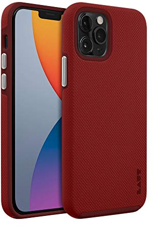LAUT - Shield case für die iPhone 12 / iPhone 12 Pro | Ultraleicht und Superdünn | Aufprallschutz bis zu 13 Fuß/4 Meter| Antimikrobielle Hülle • Crimson