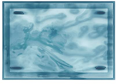 Kartell Plateau bleu clair transparent 55 x 38 x 3 cm