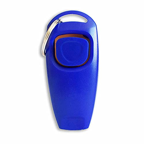 MONKIMAU Hundepfeife mit Klicker - Rückruf für Hunde und Katzen Training Set (blau)