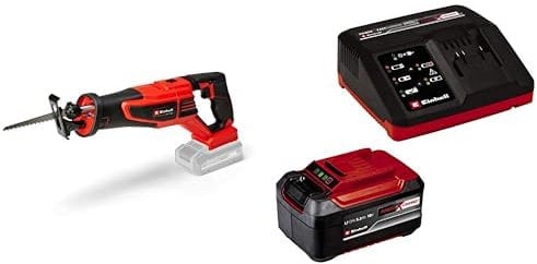 Einhell Akku-Universalsäge TE-AP 18/28 Li BL Power X-Change (Li-Ion, 18 V, 28 mm Hubhöhe, bürstenloser Motor, drehbarer Hauptgriff, Anti-Vibrations-Funktion, inkl. 5,2 Ah Akku und Fastcharger)
