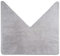 fluffy® Badteppich für Eckduschen aus Chenille mit Rutschfester Unterseite (V-Form | Innenmaße 45 x 45 cm, Grau)