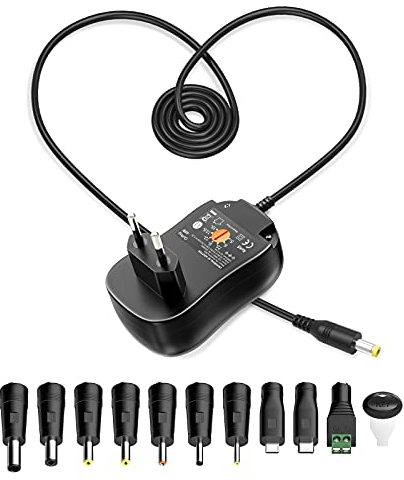 45W Universelle Alimentation 12V 3A 2A 1A 5V AC Adaptateur DC Câble d'alimentation à Découpage avec 10 Prises Adaptateur Alimentation 12V 15V 13,5V 12V 9V 7,5V 6V 5V USB 2A Électronique Domestique 3A