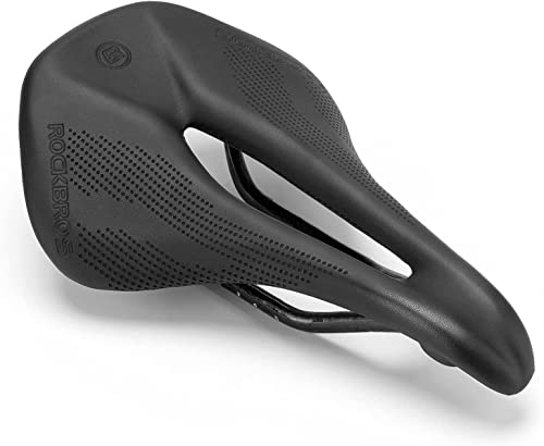 ROCKBROS Fahrradsattel aus Kohle Faser Leicht Fahrrad Sitz Atmungsaktiv Ergonomisch Sattel für MTB/Rennrad/BMX/EMTB Herren Damen