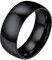 FaithHeart Schwarz hochgepoliert Vorsteckring für Damen Mädchen 8mm Statement Ring Bandring Ehering Verlorbungsring Trauring für Hochzeit Party