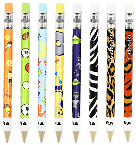 Zebra Cadoozle Lot de 8 mini porte-mines 0,7 mm
