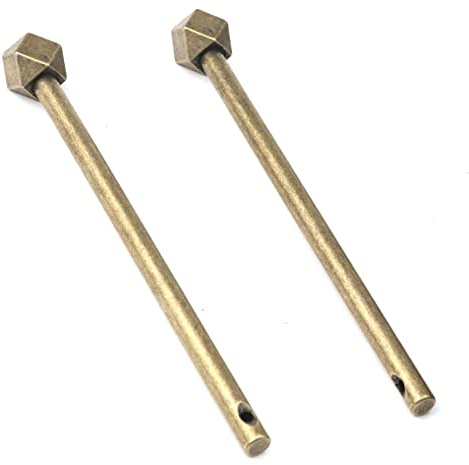 Crapyt 2 pernos de bloqueo estilo chino antiguo 60 g bronce para puerta, armario, cerradura de hardware de armario, pasador de bloqueo largo, latón vintage, 145 mm de largo