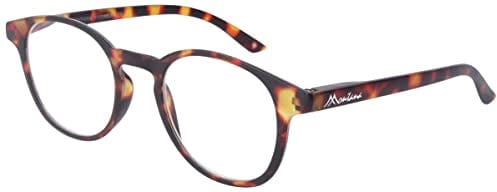 Montana Eyewear Extra flache Lesebrille MR52 aus Kunststoff mit Federscharnier und Etui in Havanna + 2,50 dpt