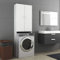 Suiwen Washing Machine Cabinet, Over Toilet Storage, Washing Machine Storage White 64x25.5x190 cm