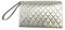 Binocktails Clutch Purse with Hidden Flask (Silver), Holds 26 oz (800 ml), Wine Bag Flask, Wine Purse (Silver)