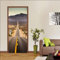 HAOTING Türaufkleber Türtapete Selbstklebend Route 66 TürPoster 3D Bewirken Fototapete Türfolie Poster Tapete Abnehmbar Wandtapete für Wohnzimmer Küche Schlafzimmer 88x200 cm