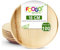 FOOGO Green 100pcs Assiettes Jetables Feuille de Palmier, 18cm Petites Rondes, Écologique Biodégradable Compostable Comme Assiettes Bois, Bambou, Papier, Plats Chauds, Mariage, Pique-Nique, Fête