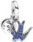 Abalorios Charms Colgantes de La Golondrina brillante & cita a la doble fiesta Cuentas Plata de Ley 925 con Compatible con Pulsera Europeo, Charms para Mujer Niña