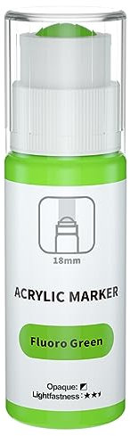 FansArriche Acryl Marker, 18mm Jumbo Stifte (60 ml), Wasserfest für Kunst, Leinwand, Metall, Papier, Stein - Permanente Tinte für Langlebige Etiketten