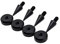 M6 Speakers Spikes and Pads for Speakers, HiFi Stands, Cabinets, Soundbars (Black aluminium with Chamfered Pads)