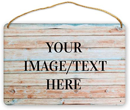 Cartelli vintage in legno personalizzati per esterni Aggiungi la tua immagine/testo Regalo da appendere Decorazioni per la casa Cartello personalizzato Man Cave Cartelli per garage Cartello di benve
