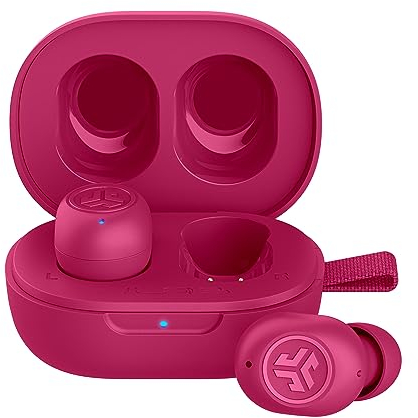 JLab JBuds Mini In Ear Kopfhörer kabellos Bluetooth, True Wireless Kopfhörer, 20+ Std Headphones, kabellose Ohrhörer, Earbuds mit Mikrofon, Ladebox, Dual Connect, EQ3 Sound, Rosa