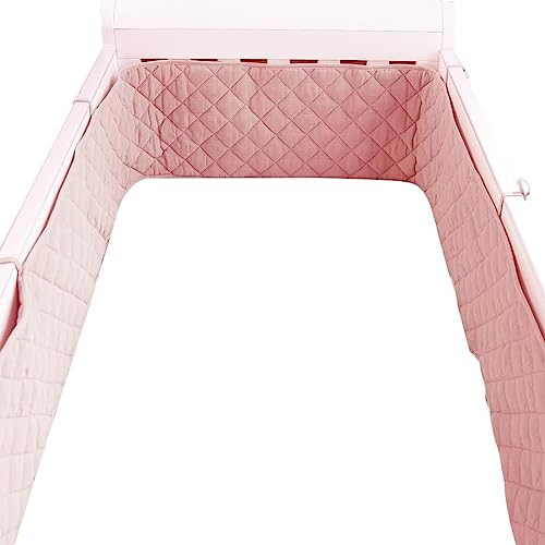 Evimstil Baby Bettumrandung Nestchen Babybett Umrandung Bettumrandung Babybett, Umrandung Babybett, Babybett Umrandungen, Nestchen Babybett Kinderbett Umrandung 190cm Pink