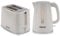 Geepas 1.7L 2200W Cordless Electric Kettle, 900W 2 Slice Bread Toaster Combo Set | 360° Rotational Base, Concealed Heating & Strix Control l 7 Level Browning Control, Crumb Tray | Premium Design White
