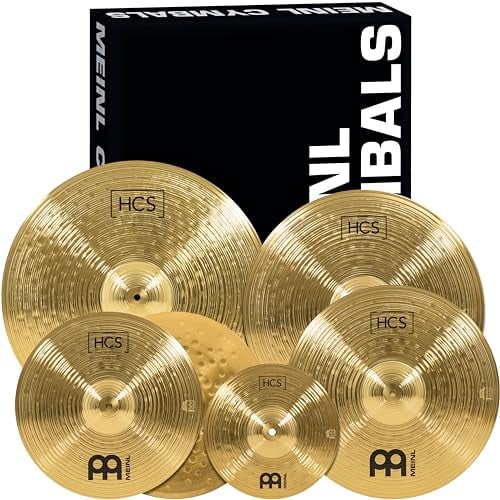 Meinl Cymbals HCS CS2 - Caja de platillos ampliados para batería con Hihat, Crashes, Ride, Splash, fabricado en Alemania, latón duradero