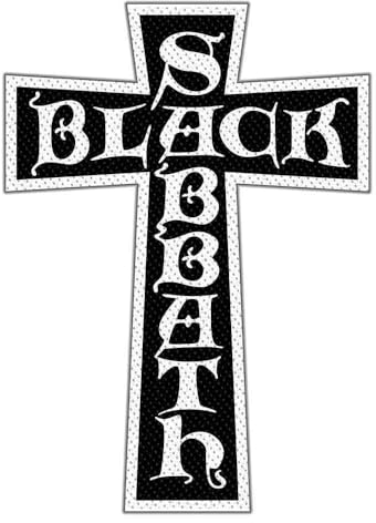 BLACK SABBATH PATCH AUFNÄHER # 32 CLASSIC CROSS LOGO 10x7cm FLICKEN ABZEICHEN