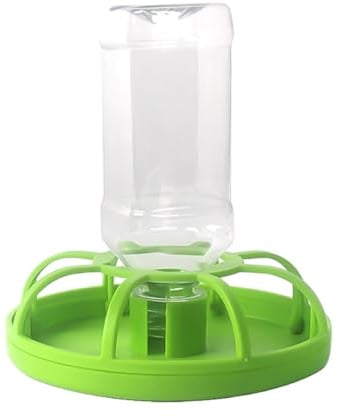 ZONADAH Automatic Reptile Feeder Tortoises Dispenser with Bottle Feeding Dish Reptile Water Drinker Dispenser Feeding Accessories for Lizards Turtle Green