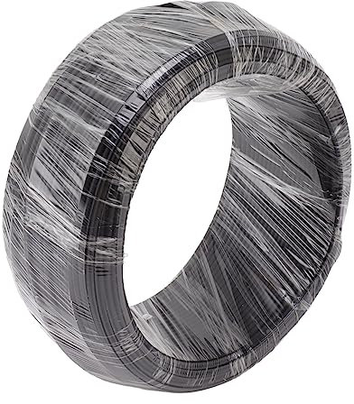 NOENNULL Alambre de aluminio para bonsái, alambre de entrenamiento para árbol bonsái, 500 g, color negro, para horticultura de jardín (4 mm)