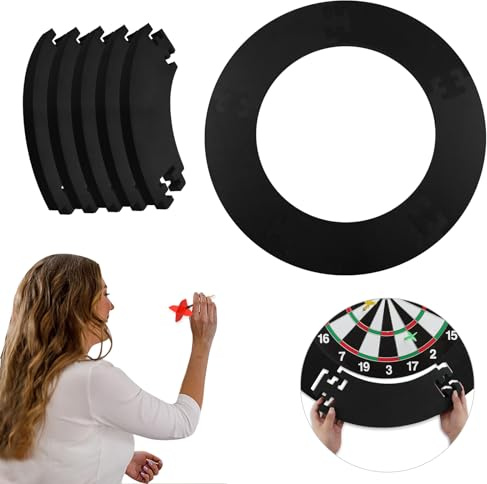 Dartboard Surround Ring - Black Wall Protector for Dart Lovers, Multifunctional Splicing Board Protector