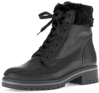 Gabor Damen Schnürstiefeletten, Frauen Stiefeletten,Winterstiefeletten,warm,gefüttert,Boots,Stiefel,Bootee,schwarz (Webl.),36 EU / 3.5 UK