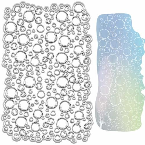 craspire Klare Stempel Mit Blasen Hintergrund Sommer Meer Wasser Kreise Punkte Silikonstempel Transparenter Gummi Wiederverwendbare Poststempel Siegel Für Tagebücher Basteln Scrapbooking