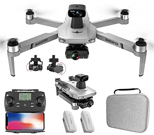 X-Verse KF102 MAX Drohne mit Kameras 4K HD, 2 Achsen Gimbal, 360° Hindernisvermeidung, 5G Faltbarer Quadcopter mit Bürstenlosem Motor für Erwachsene, 2 Batterien