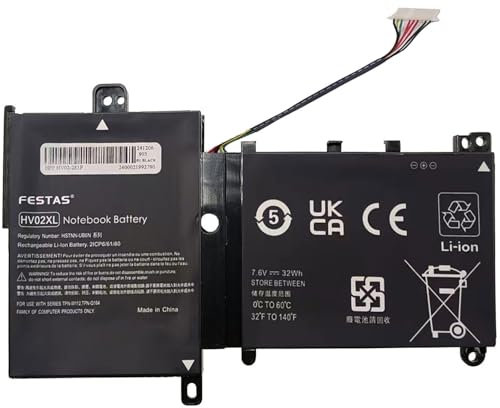 HV02XL Batterie Compatible avec HP Pavilion X360 11-K 11-K013CL 11-K117CL 11-K053AA 11-K005NA 11-K057NA 11-K064NR Series HSTNN-LB6P 796355-005 796219-421 TPN-Q164 TPN-W112 (7.6V 32Wh)