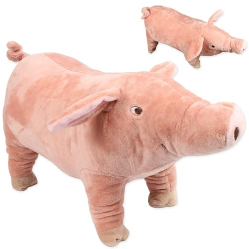 Danbghyuo Piggy Plüschpuppe, Schwein Plüsch Plüschtier,Weiche Spielzeugpuppe Kissen,25CM für Kuscheln Jungen Mädchen Kinder Geburtstag Geschenk Weihnachten Geburtstagsgeschenk