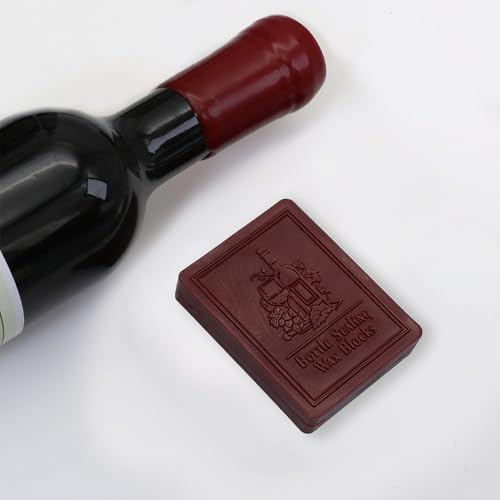 Ychostamp Flaschensiegelwachsblöcke – Weinflaschenwachssiegel-Set für Whiskey, Likör, Met, Versiegelungsflaschen – perfekt für Heimbrauen (Crimson Wax)