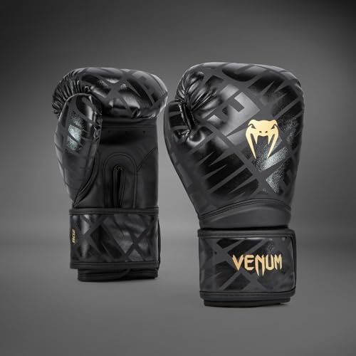 Venum Contener 1.5 XT Guanti da Boxe per Bambini - Nero/Oro - 8 Oz