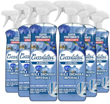 COCCOLATEVI Bloomalcool 60° (750 ml (Confezione da 6), Iris e Orchidea Imperiale)