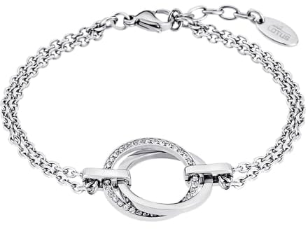 LOTUS STYLE Bracelet LS1780-2/1 de la collection Urban Woman en acier pour femme, sans aplica, argent, oxyde de zirconium, No aplica, Argent, Zirkonia