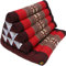 GURU SHOP Thaikissen, Dreieckskissen, Kapok, Tagesbett mit 1 Auflage - Braun/rot, 30x50x75 cm