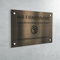 Praxisschild aus PVC - Graviertes Berufsschild zur Anpassung - Individuelle Größe (Bronze écrit noir/Bronze mit schwarzer Schrift)