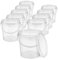 BenBow Seau avec Couvercle 1l Transparent 10x 1 litres - Convient pour Aliments, Stable, étanche à l'air, Anti-Fuite, inodore - Seau en Plastique - Vide