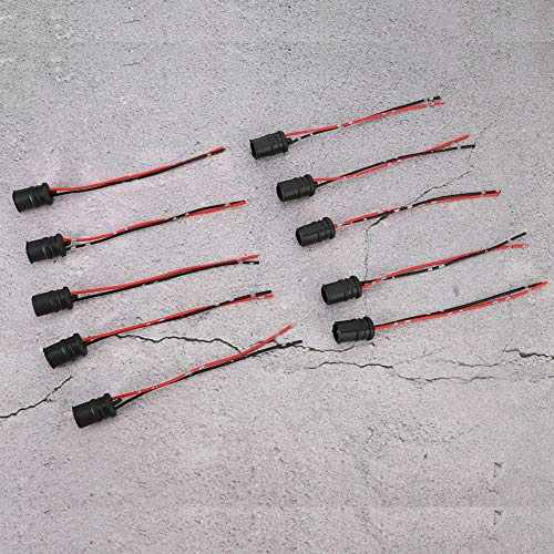 Light Holder Connector 10Pcs Car LED Light Bulb Holder Connector Plug Adapter T10 W 5 W Automobile Soft Male Lamp Socket Holder