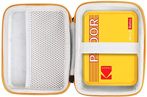 Khanka Tasche Kompatibel für Kodak Mini Shot 3 Retro C300R & Mini 3 Retro P300R Tragbare Sofortbildkamera Mobiler Handy Fotodrucker (Schwarz/Weiß)
