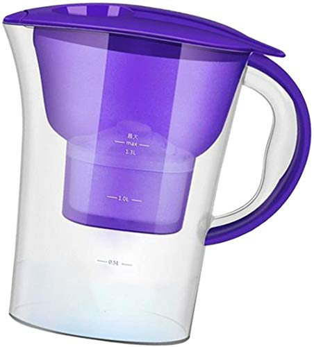 Water Filter Jug Healthy Water Pitcher, Jug Kettle, Container Reduces chlorine taste and odor (Purple)
