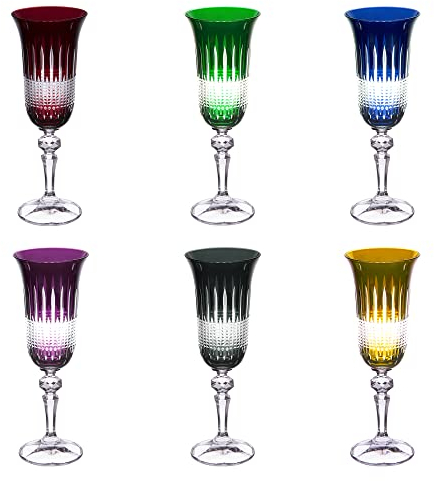 Table Passion - Coffret de 6 flûtes à champagne 15 cl en cristallin taillé