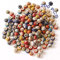 Keramikperlen zum Auffädeln, 200 Stück 6mm Bastelperlen Ceramic Bead, Kugel Diy Manuelle Perlen Runde, Lose Perlen Bunte Perlen Basteln Spacer für Armband Halskette Diy Schmuck