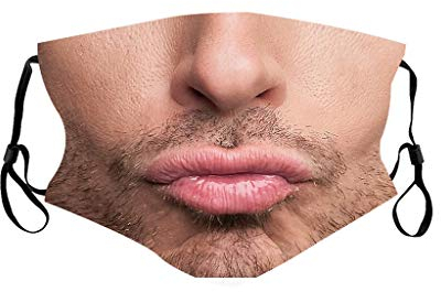 AmyGline Lustige Mundschutz Bandanas mit 3D Motiv Waschbar Mund-Nasen-Schutz Wiederverwendbare Staubdicht Atmungsaktiv Multifunktionstuch Halstuch (One Size, A043)