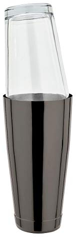 Boston Shaker 28oz. - Edelstahl - GMB - Gunmetal black mit original amerikanischen Mixing Glas