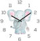 Wanduhr Zootiere 30x30cm Glas Kinder Uhr Glasbild Tiermotiv Zoo Elefant Wanddeko Glasuhr Kinderzimmer