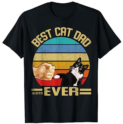 Vintage Best Cat Dad Ever Cat owner Cats Dad T-Shirt