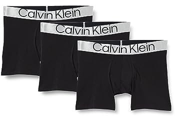 Calvin Klein Boxer Uomo Confezione da 3 Cotone Elasticizzato, Nero (Black), L
